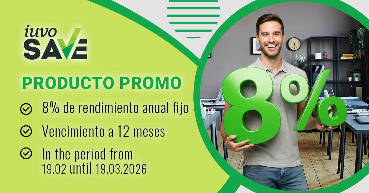 iuvoSAVE: 8% de rentabilidad, promoción hasta el 19.03.2026