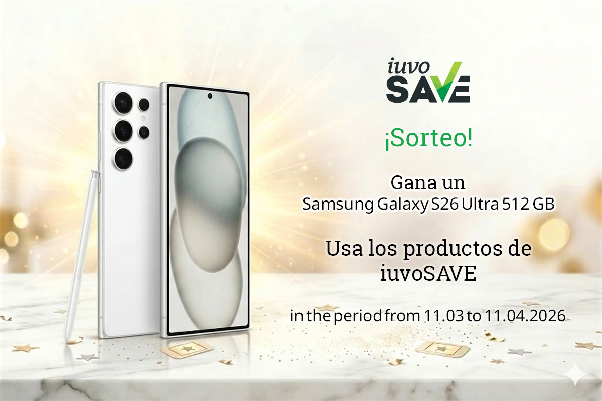Sorteo iuvoSAVE: Gana un nuevo Samsung S26 Ultra 512GB, hasta el 11.04.2026