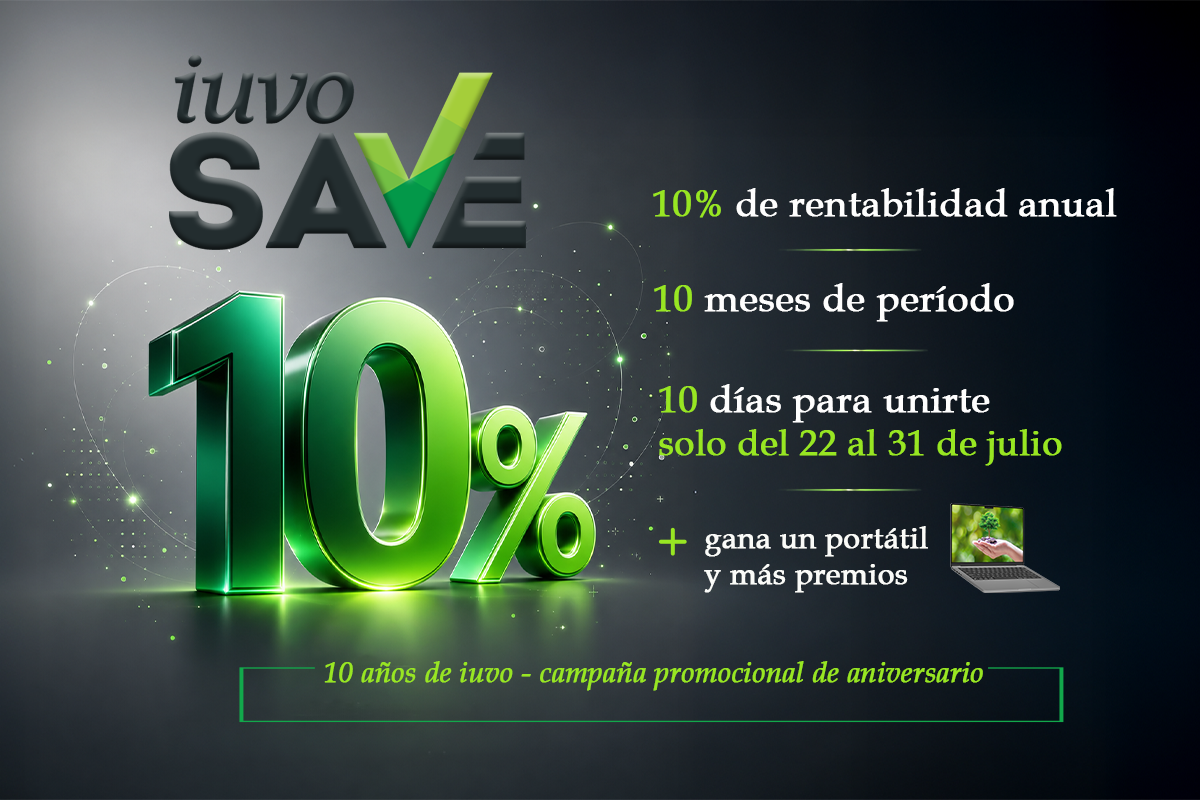 PROMO desde el 22.07: iuvoSAVE con un 10% de rentabilidad anual y vencimiento a 10 meses